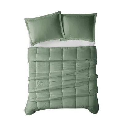 Open Box - Twin/Twin Xl 2pc Solid Comforter Set Green - Cannon Heritage