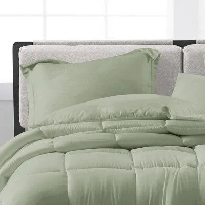 Open Box - Twin/Twin Xl 2pc Solid Comforter Set Green - Cannon Heritage