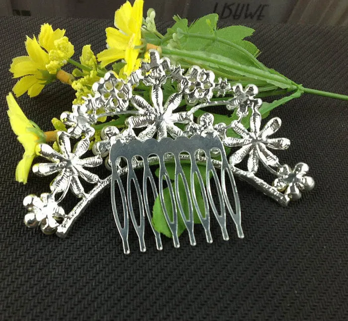 Pearl inserted comb wedding manual headdress lady's high-grade hair combs the butterfly hairpin of bride