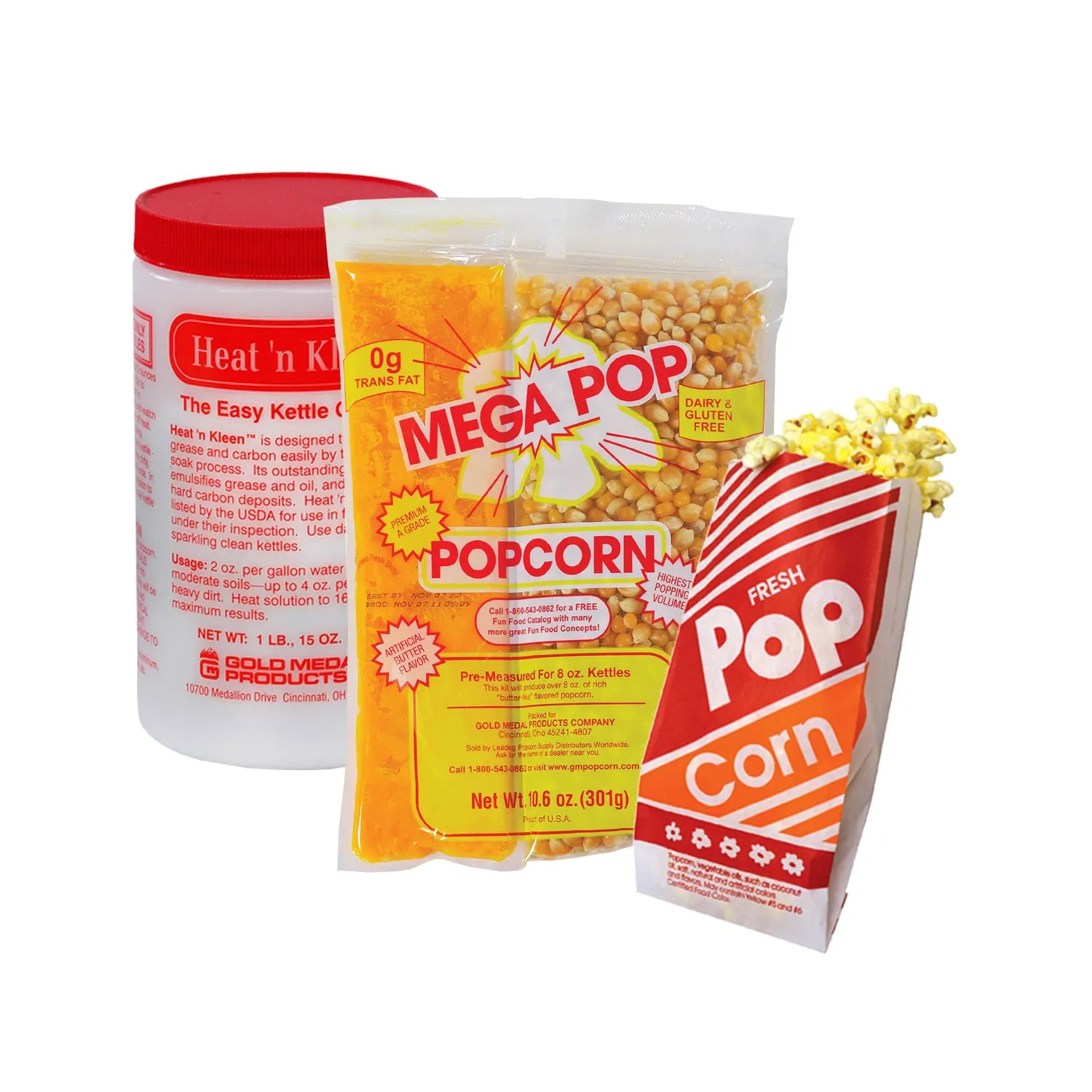 Popcorn Supplies Starter Package for a 8-oz. Popcorn Machine