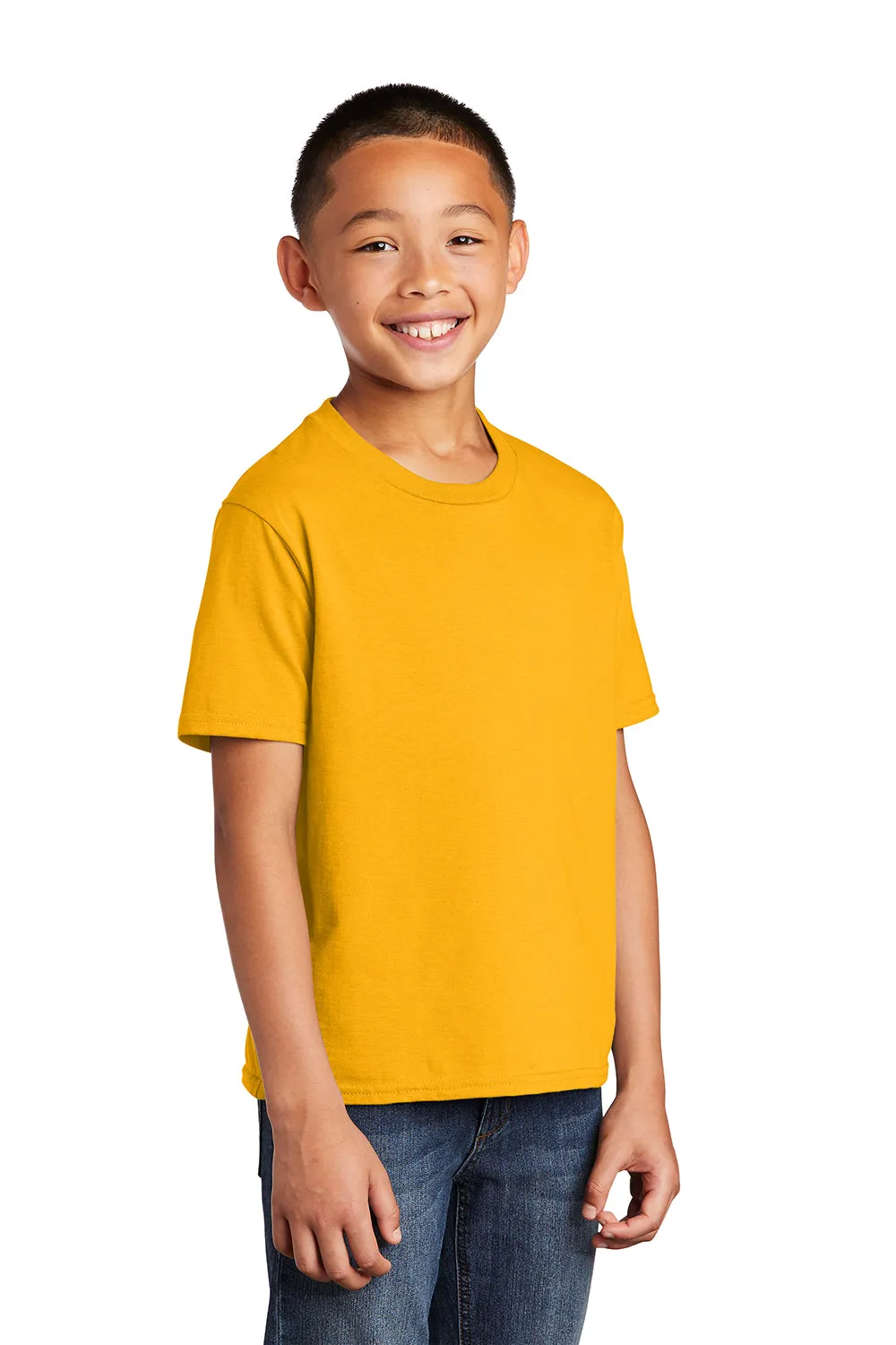 Port & Company Youth Fan Favorite Short Sleeve Crewneck T-Shirt - Bright Gold