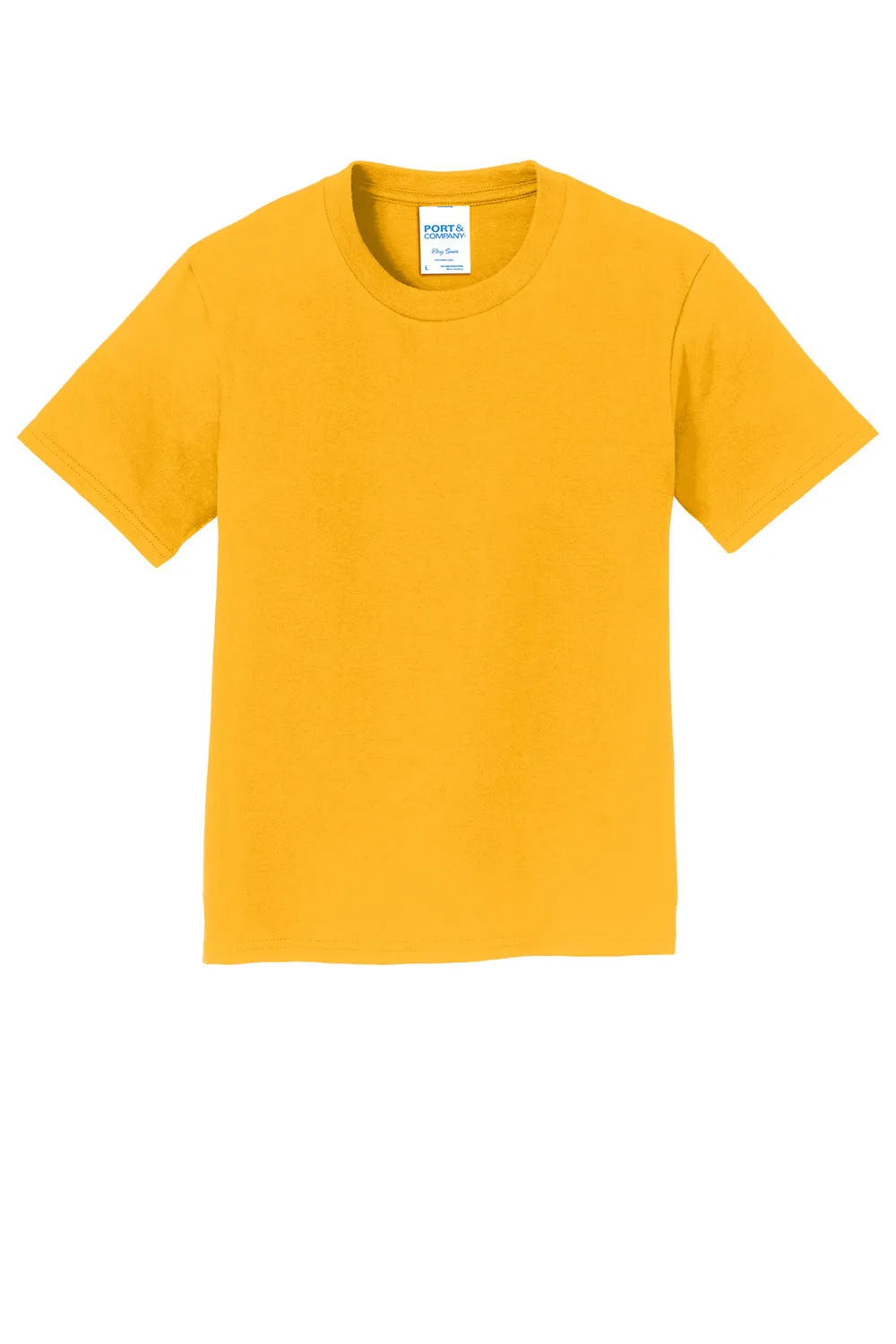 Port & Company Youth Fan Favorite Short Sleeve Crewneck T-Shirt - Bright Gold