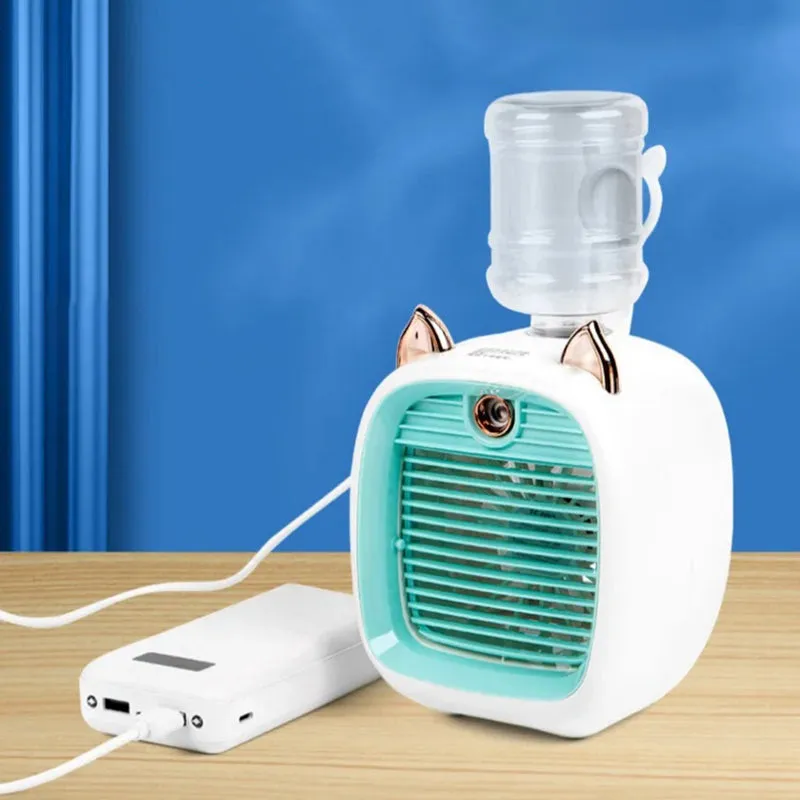 Portable mini humidifier fan - quiet &amp; energy saving