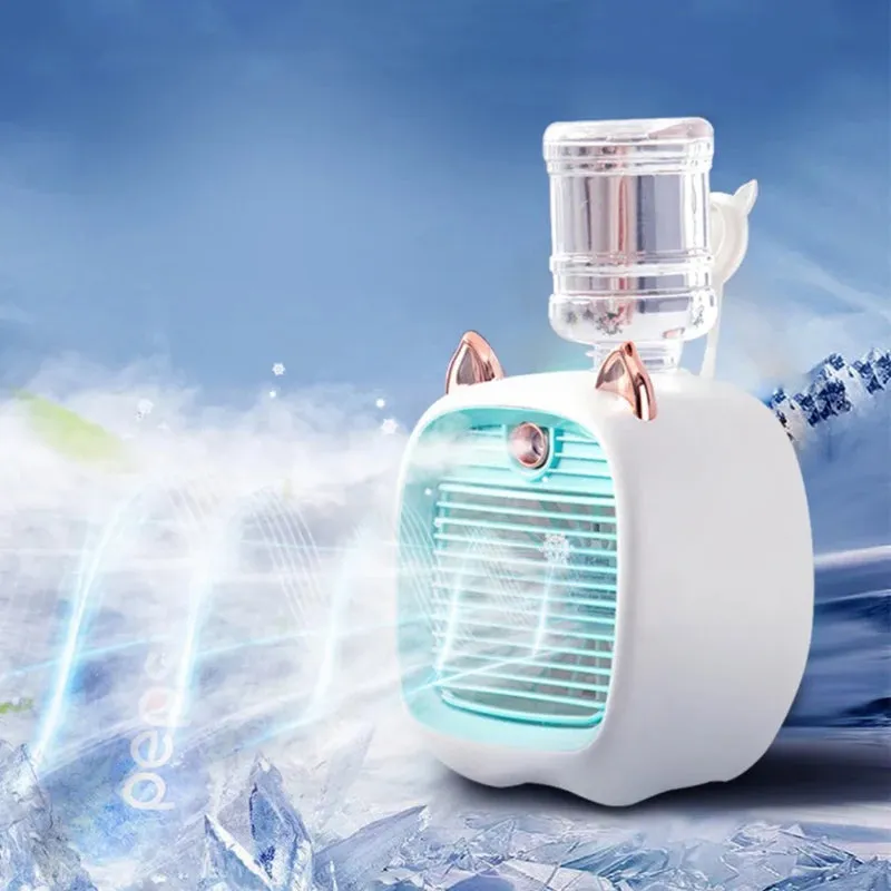 Portable mini humidifier fan - quiet &amp; energy saving