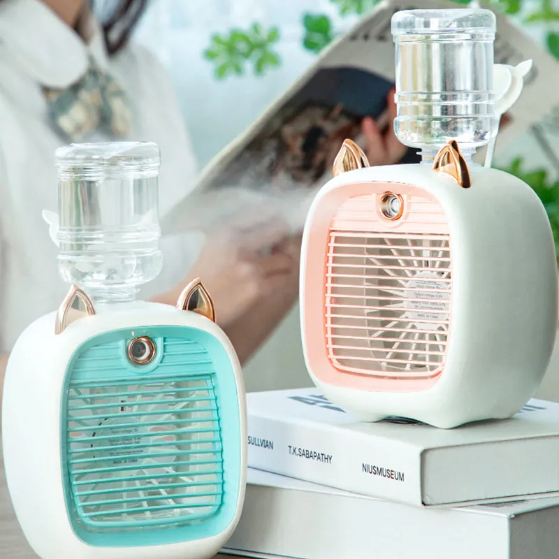 Portable mini humidifier fan - quiet &amp; energy saving