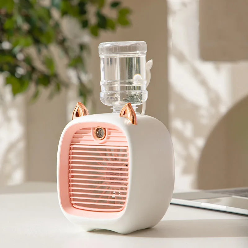 Portable mini humidifier fan - quiet &amp; energy saving