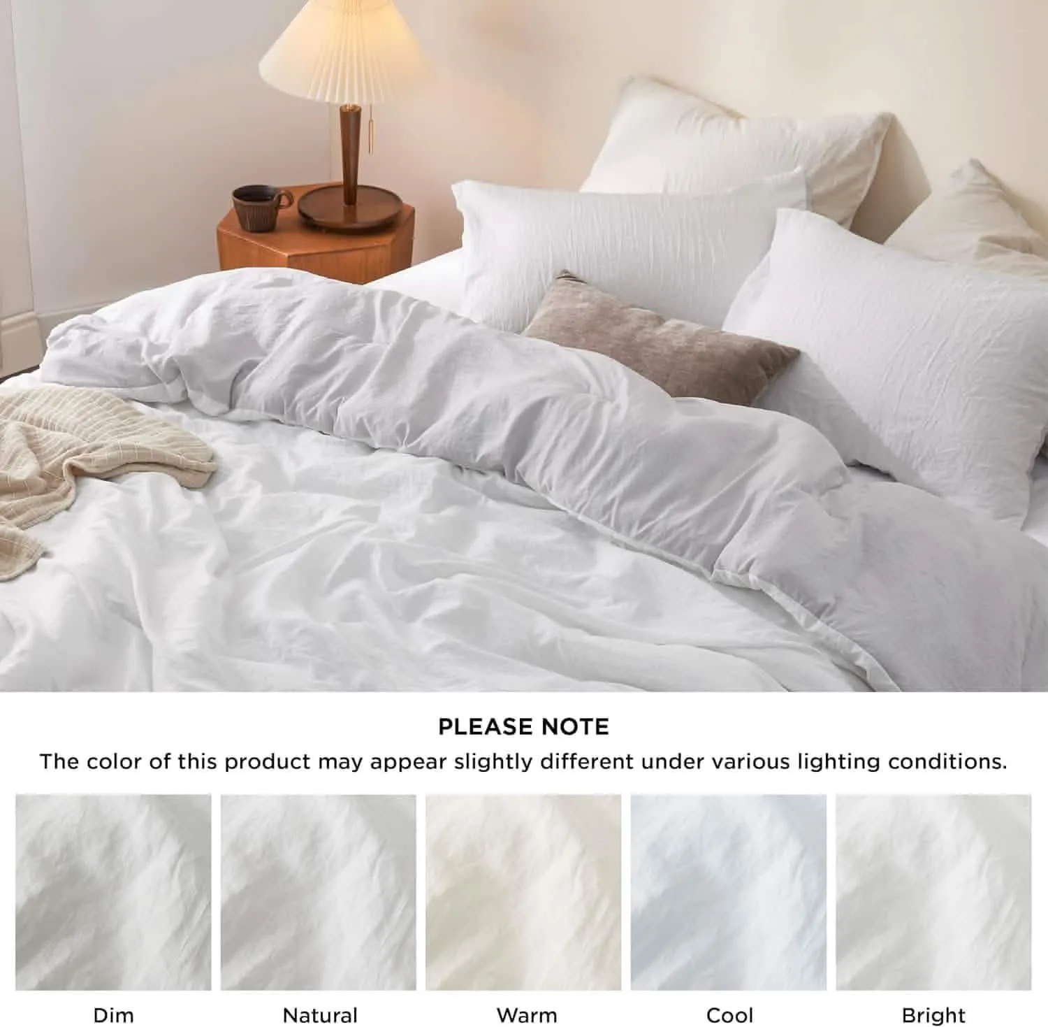 Prewashed Plain Comforter Set