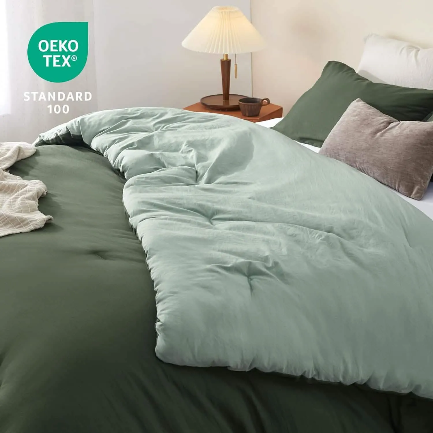 Prewashed Plain Comforter Set