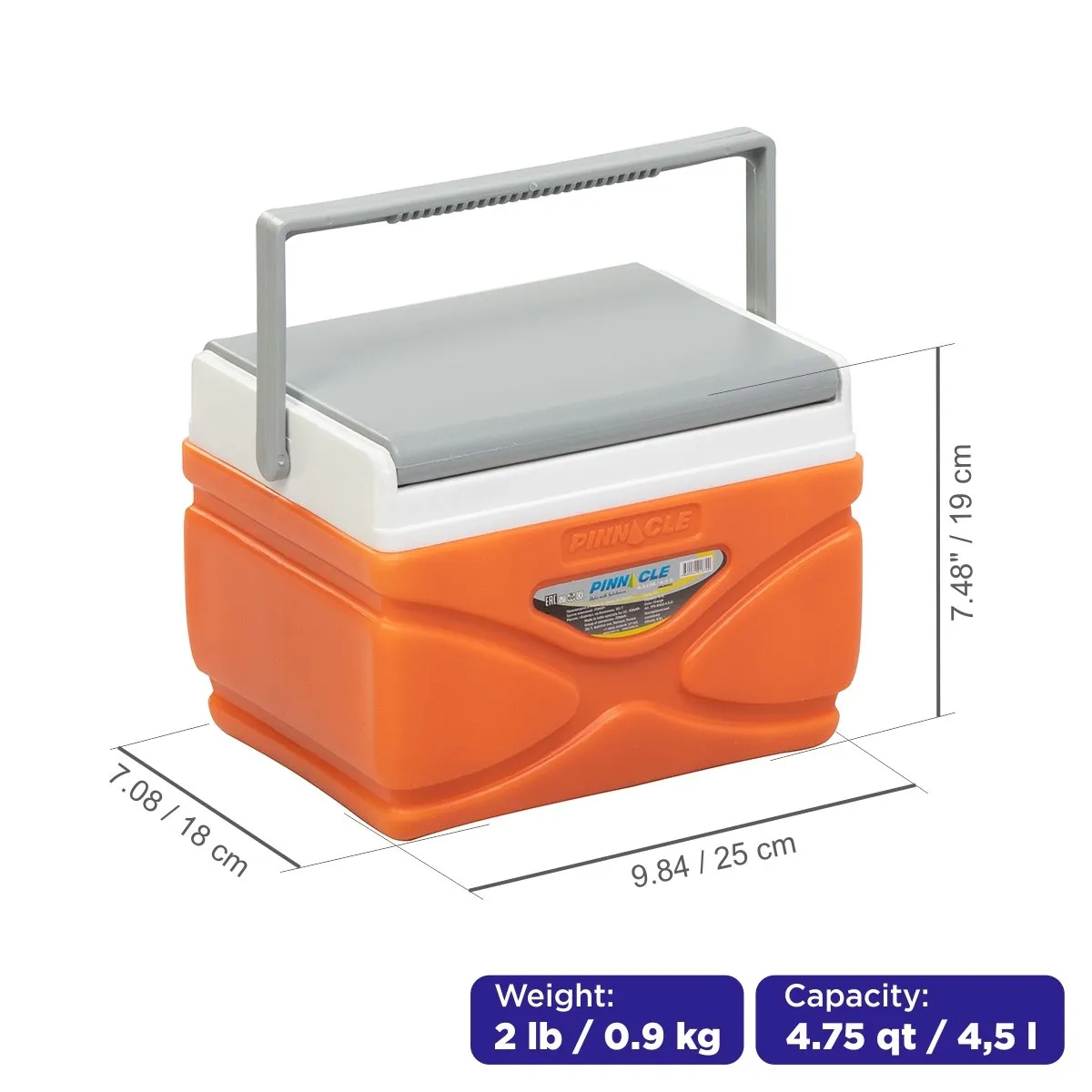 Prudence Portable Hard-Sided Ice Chest for Camping, 4 qt