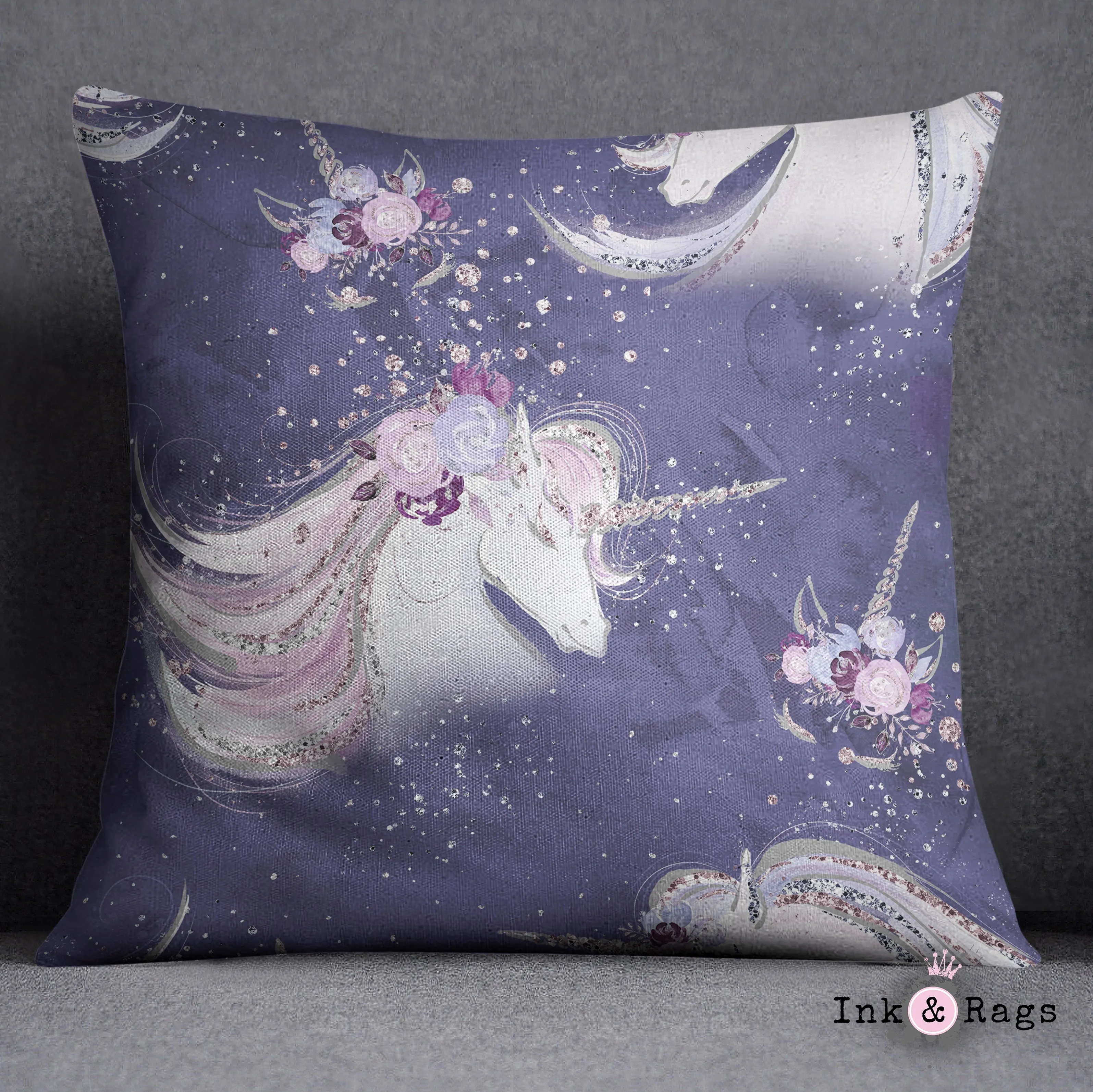 Purple Unicorn Dreams Crib and Toddler Bedding Collection