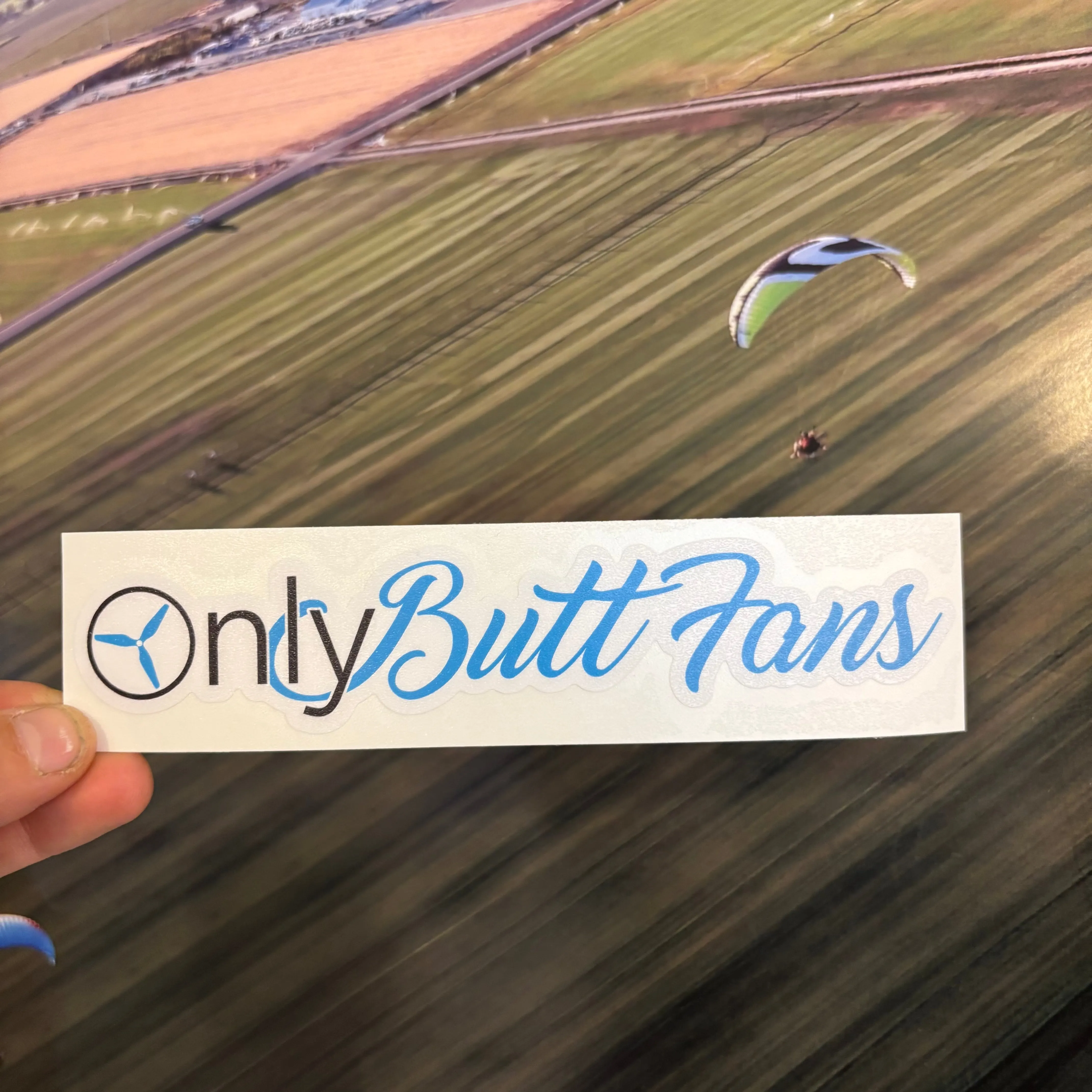 "Only Butt Fans" Paramotor Parody Vinyl Sticker