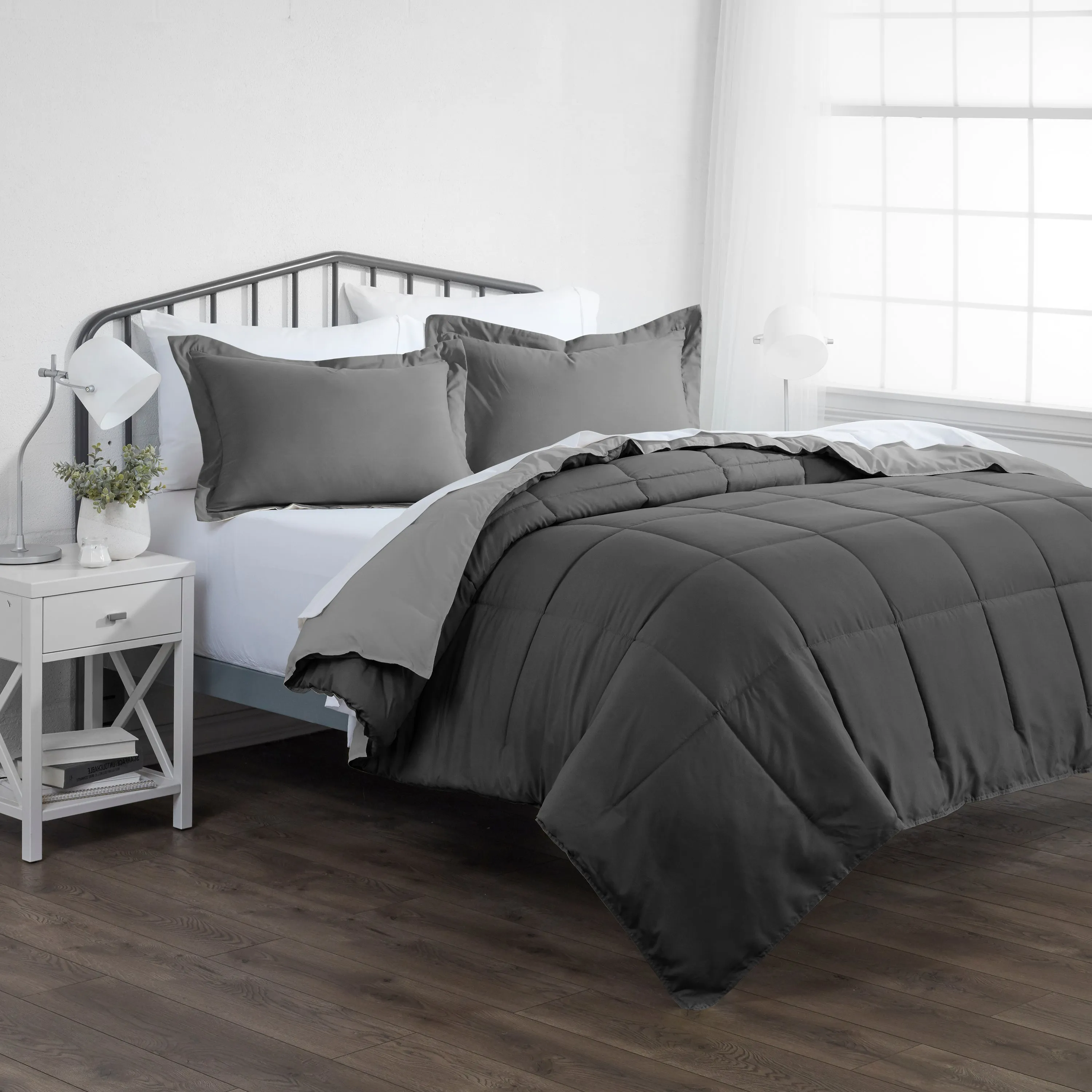 Reversible Down-Alternative Comforter Set