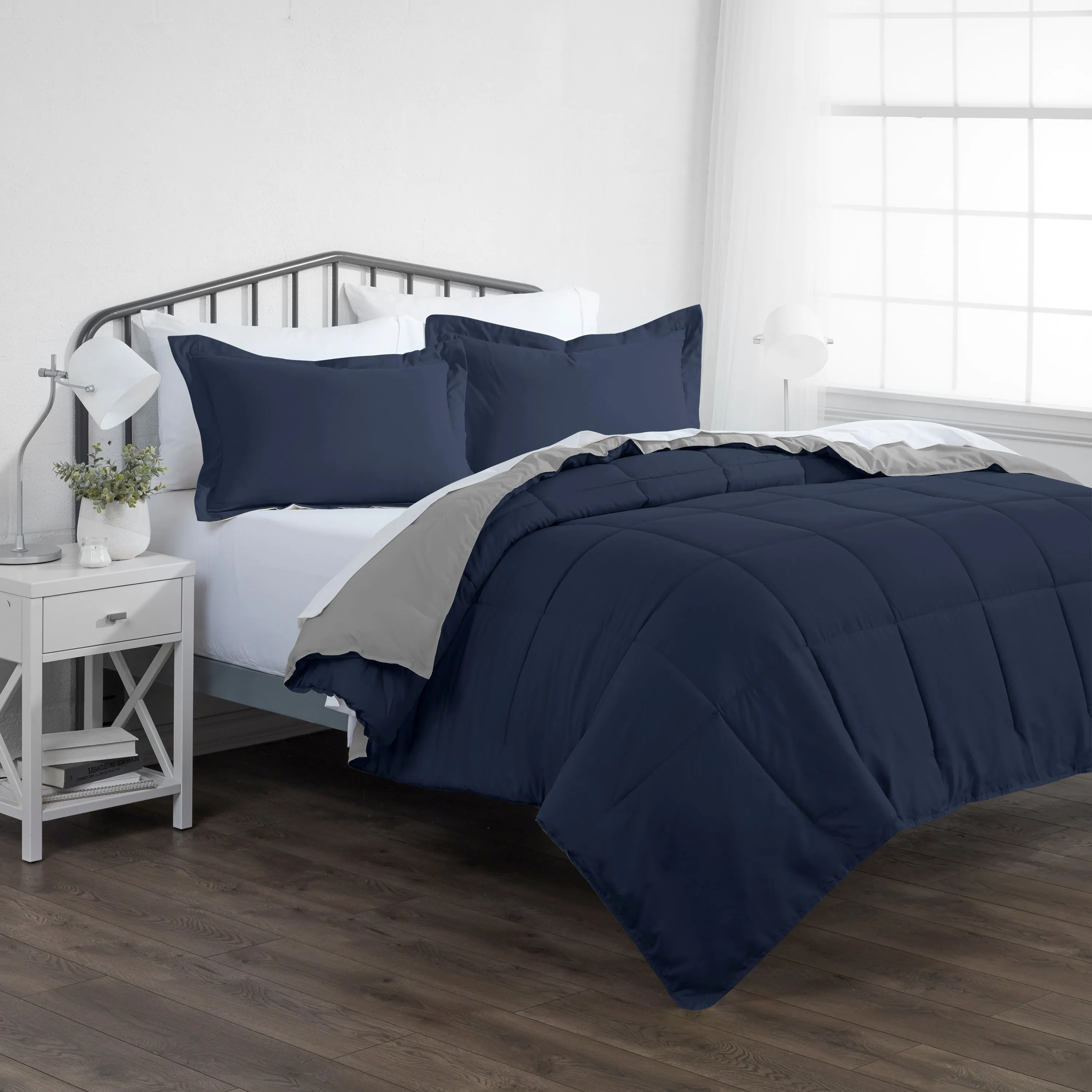 Reversible Down-Alternative Comforter Set