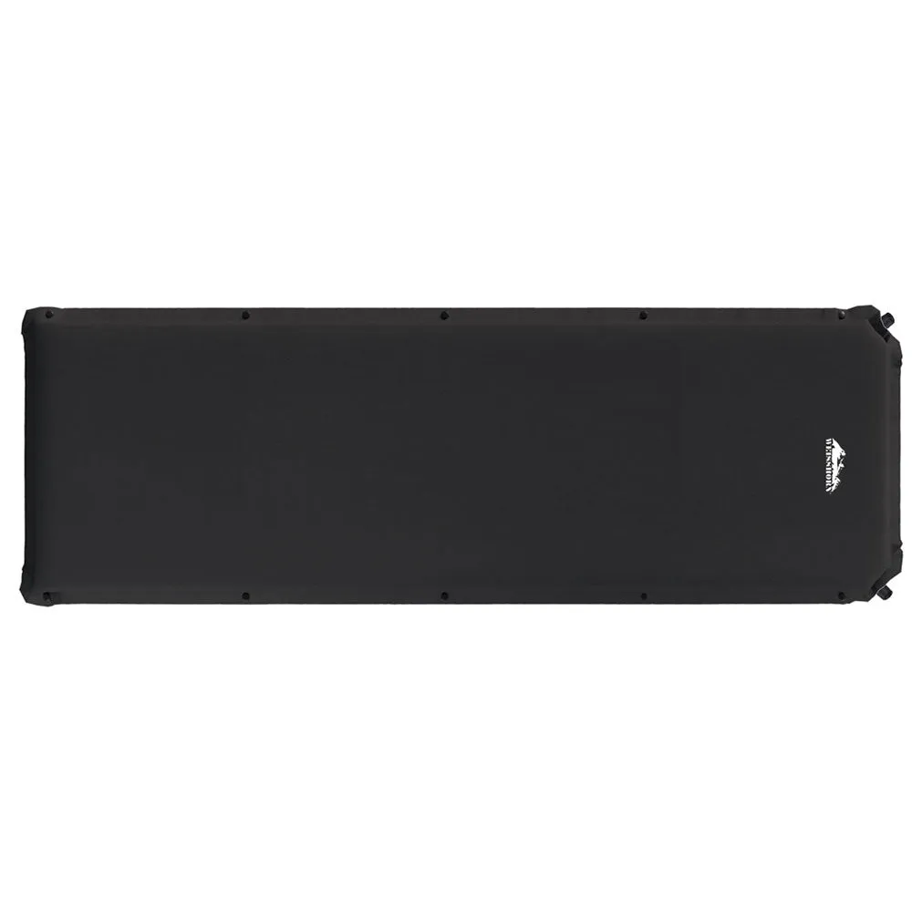 Self-Inflating Mattress Camping Sleeping Mat Air Bed Pad Single Black