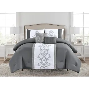 Shelby 5 Piece Luxurious Embroidered Comforter Set