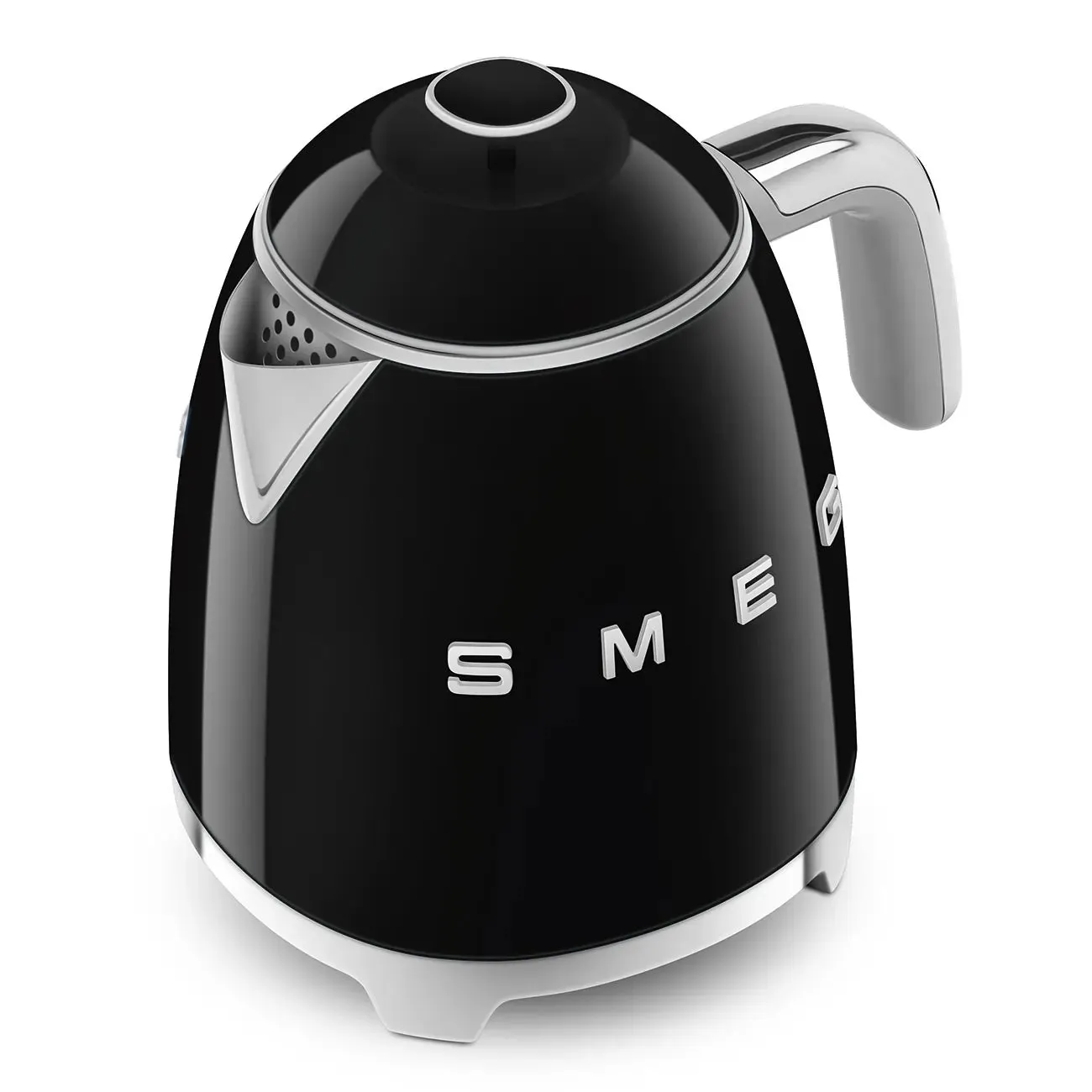 Smeg KLF05BLUK 0.8L Mini Kettle Black, Retro 50's Style, Anti-Slip Base, Auto Shut Off, 1400W