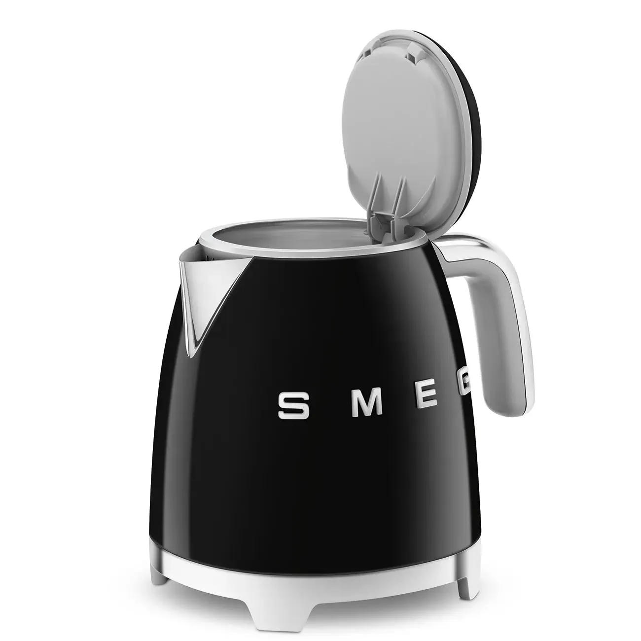 Smeg KLF05BLUK 0.8L Mini Kettle Black, Retro 50's Style, Anti-Slip Base, Auto Shut Off, 1400W