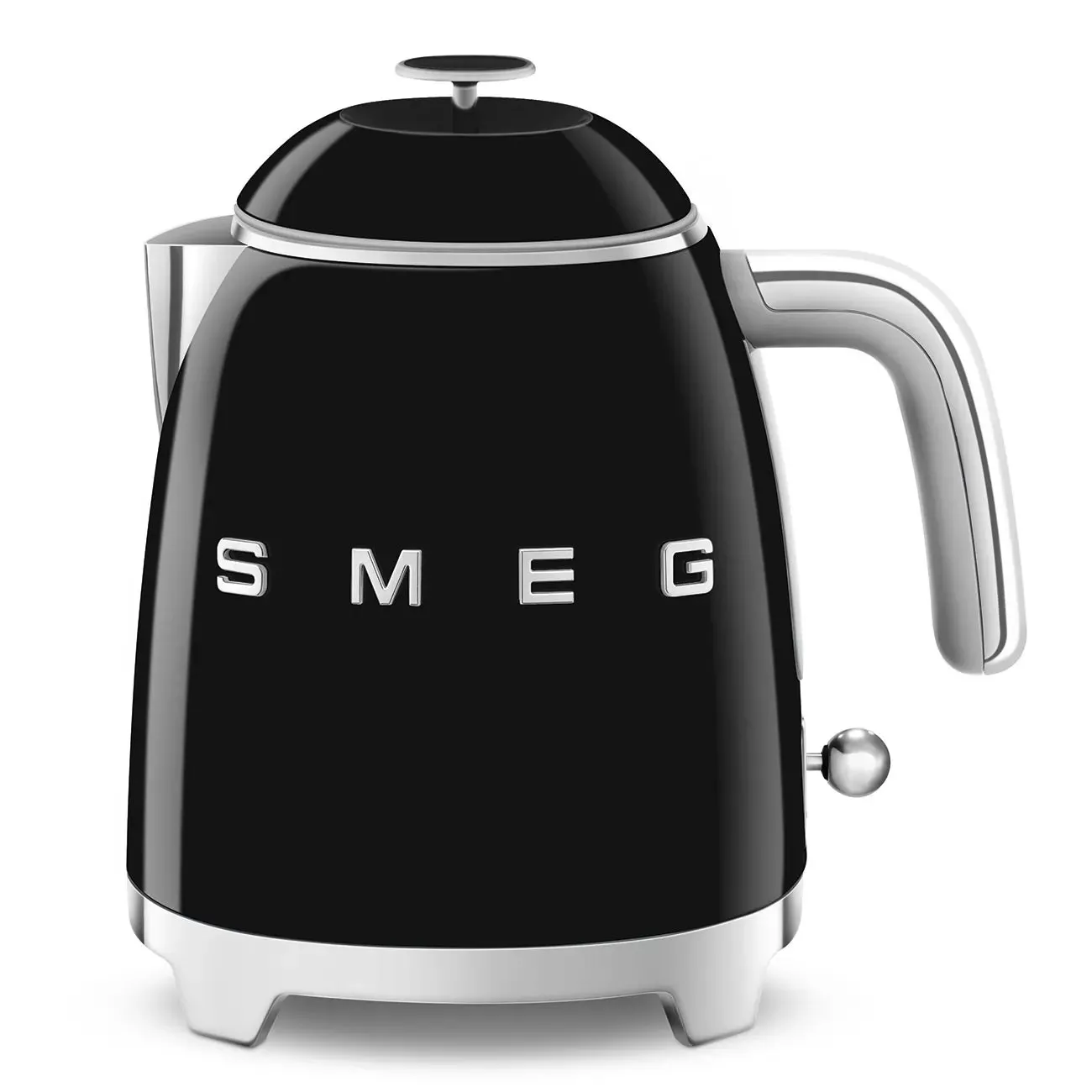 Smeg KLF05BLUK 0.8L Mini Kettle Black, Retro 50's Style, Anti-Slip Base, Auto Shut Off, 1400W