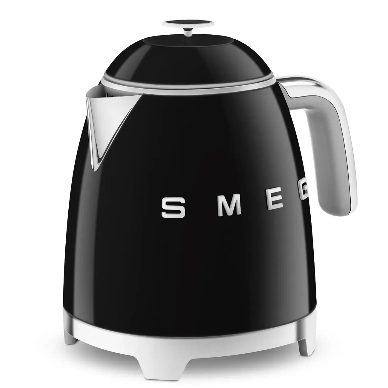 Smeg KLF05BLUK 0.8L Mini Kettle Black, Retro 50's Style, Anti-Slip Base, Auto Shut Off, 1400W