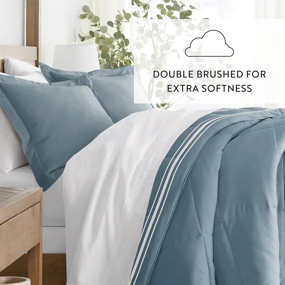 Soft Stripe Reversible Down-Alternative Comforter Set - 12 Days of Deals