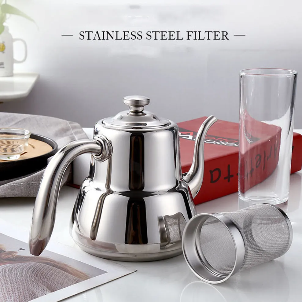 Stainless Steel Teapot Household Tea Infuser With Tea Strainer Kettle