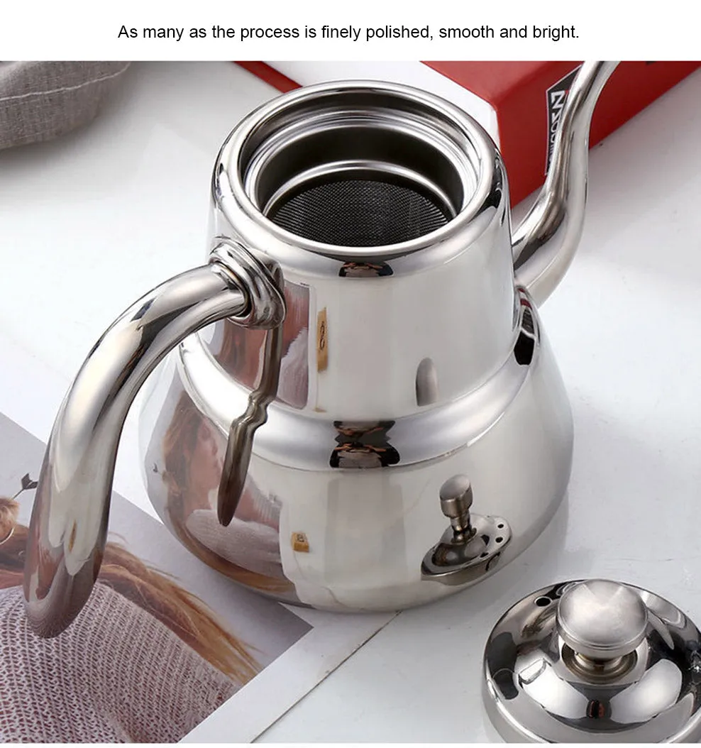 Stainless Steel Teapot Household Tea Infuser With Tea Strainer Kettle