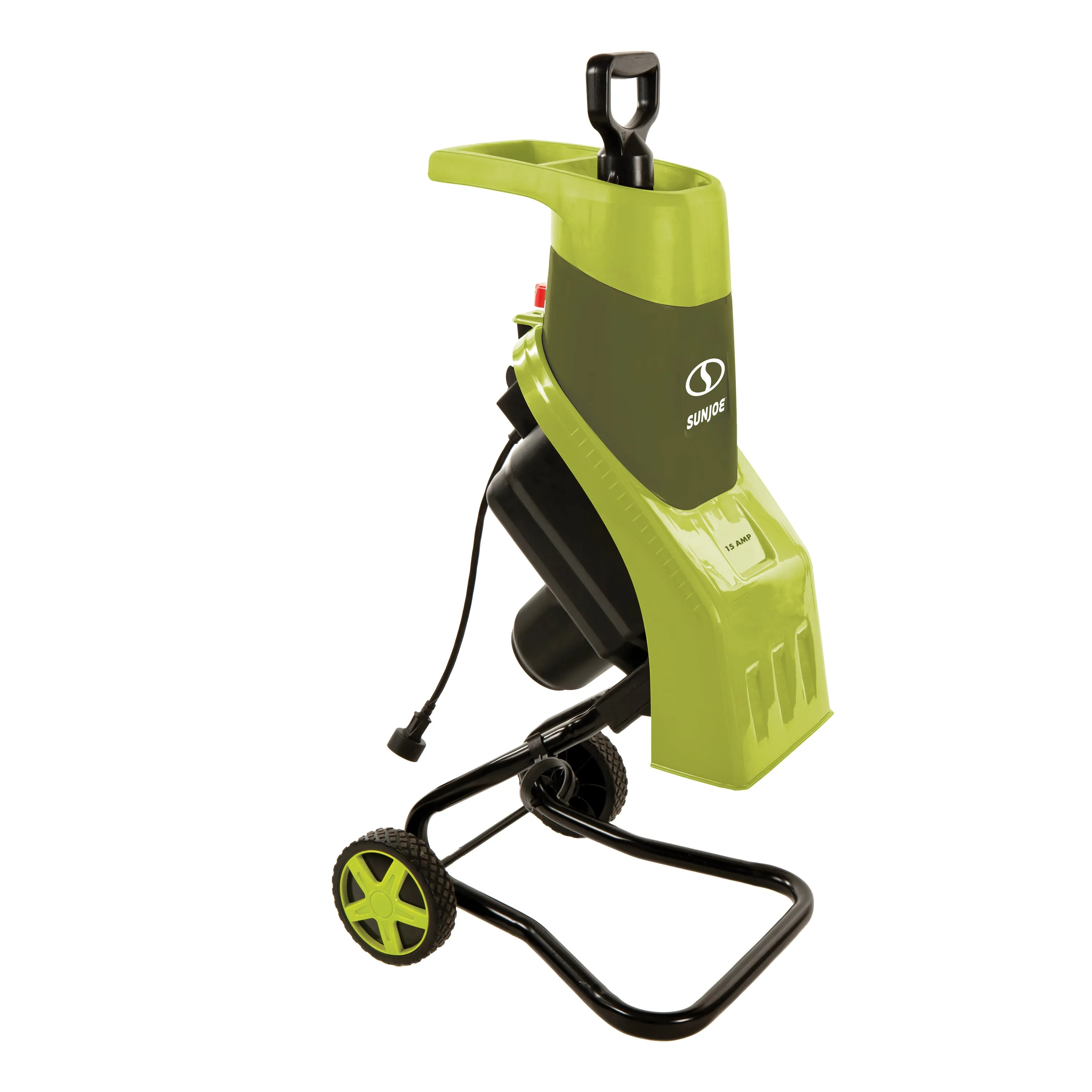 Sun Joe CJ602E Electric Wood Chipper | 17:1 Reduction | 15-Amp | 1.57-inch Max Cutting Diameter