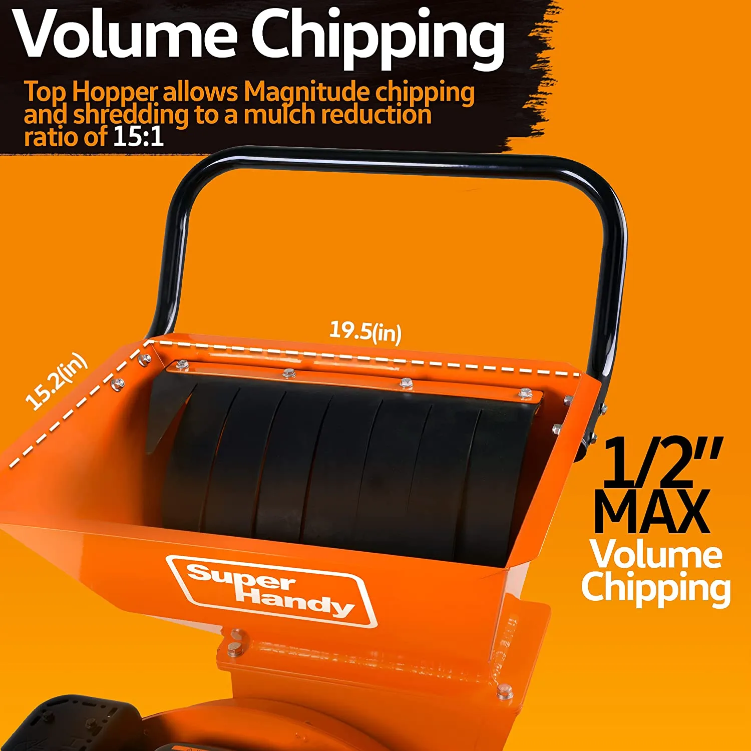 Super Handy GUO019 Wood Chipper Shredder Mulcher Ultra Heavy Duty 7HP 3 in 1 Multi-Function 3" Max Capacity New