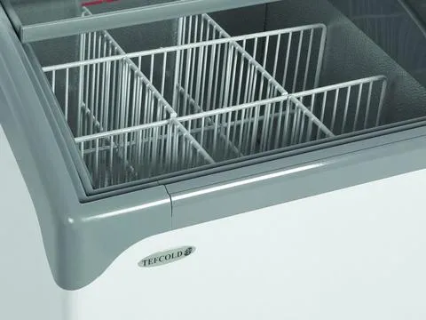 Tefcold NIC-SCEB Range Sliding Curved Glass Lid Chest Freezer