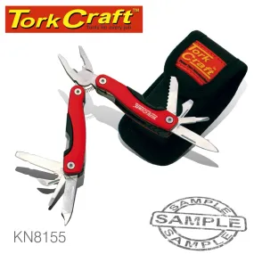 TORK CRAFT MULTITOOL RED MINI WITH NYLON POUCH KN8155