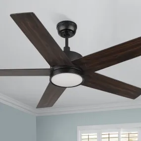 Trafford Modern Ceiling Fan with LED Light and Remote 52 Inch