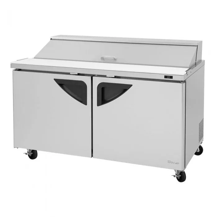 Turbo Air - TST-60SD-N, Commercial Super Deluxe sandwich/salad Prep Table Unit, Two-section