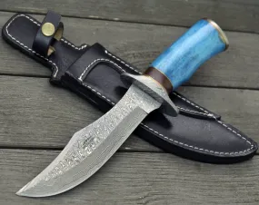 Ultimatum Bowie Knife with Exotic Camel Bone Handle & Sheath