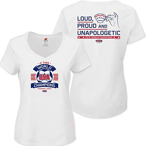 USA Women's Soccer Fans. 4 Time World Champs Soft Style Unisex Shirt