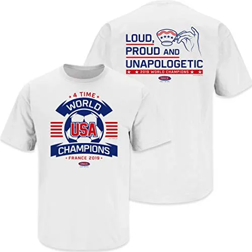 USA Women's Soccer Fans. 4 Time World Champs Soft Style Unisex Shirt