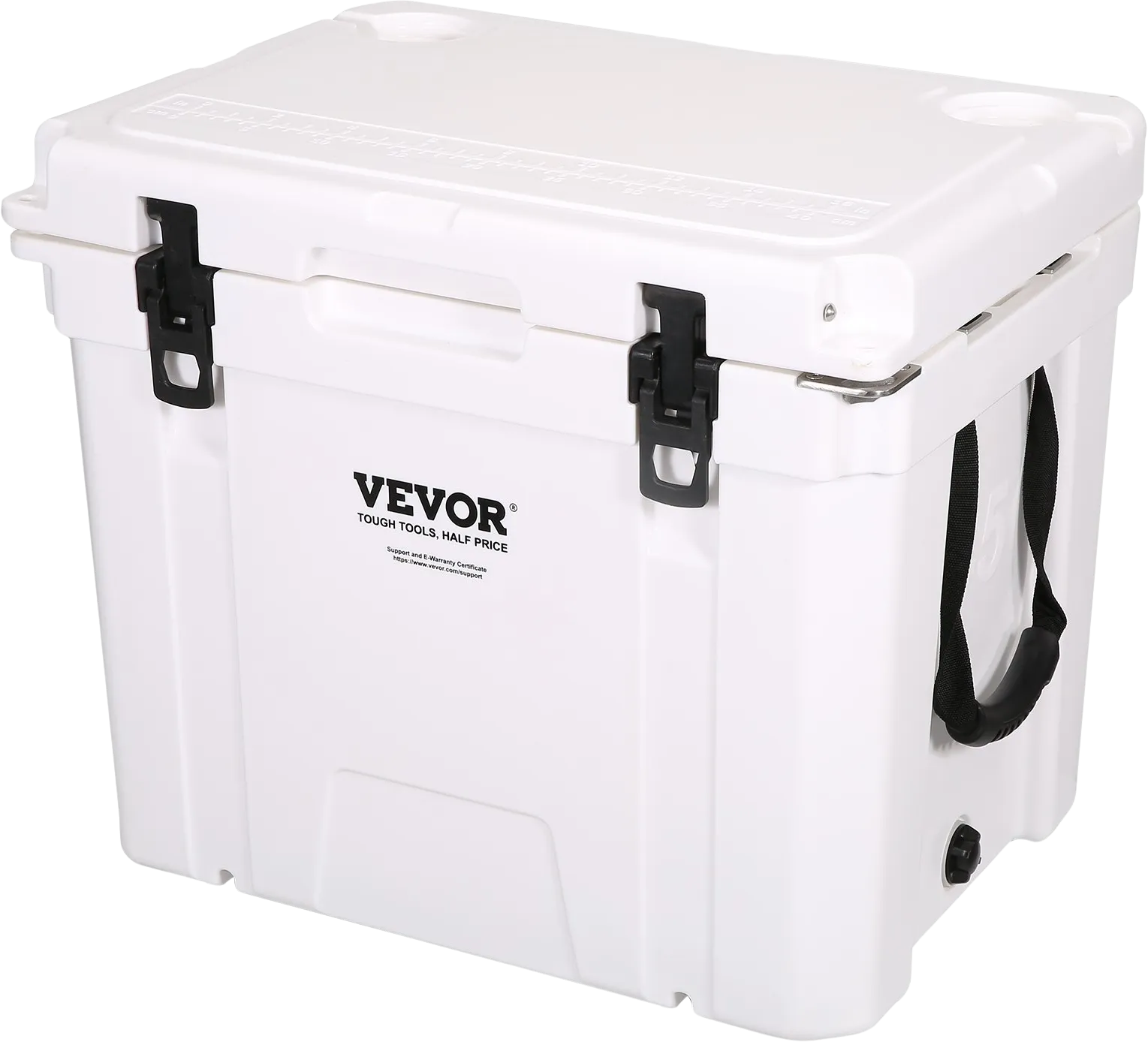 Vevor Insulated Portable Cooler 45 Quart Hard Shell Ice Chest with Handle New