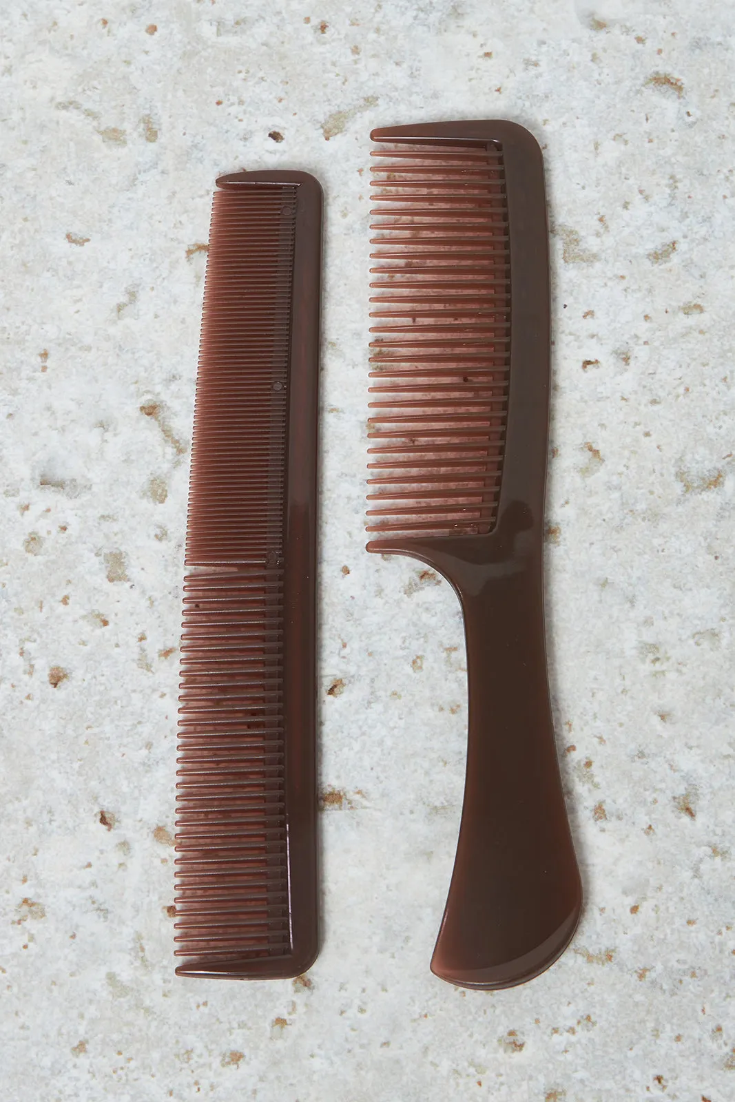 Women Brown Solid Hair Comb Set (2 Piece)